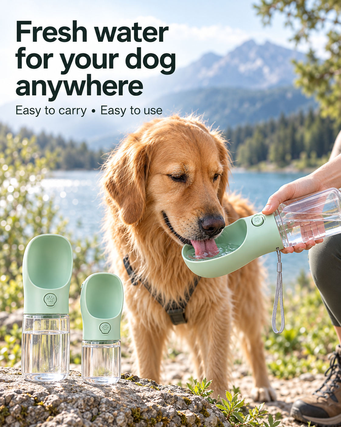 Travel Water Bottle for Dogs & Cats