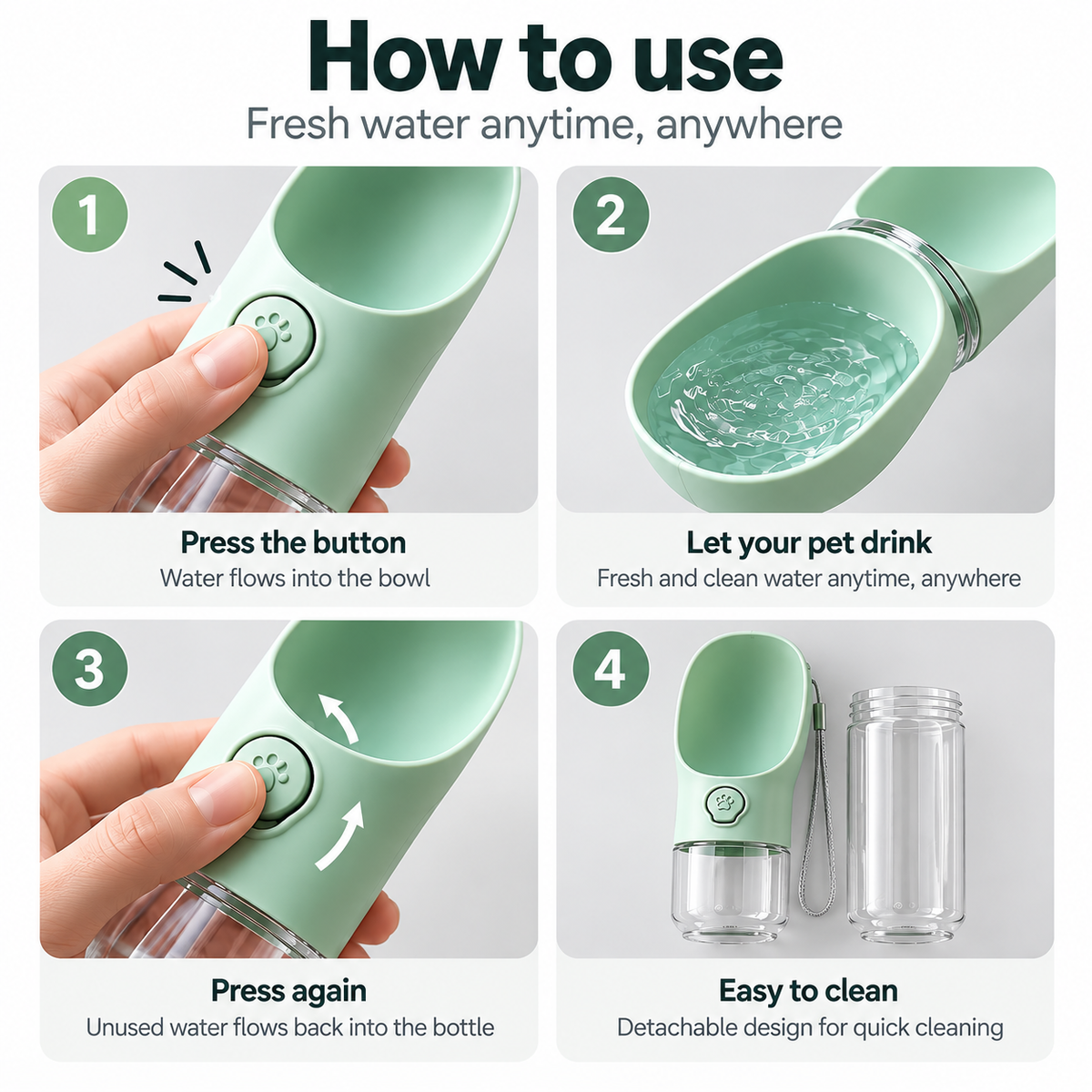 Travel Water Bottle for Dogs & Cats