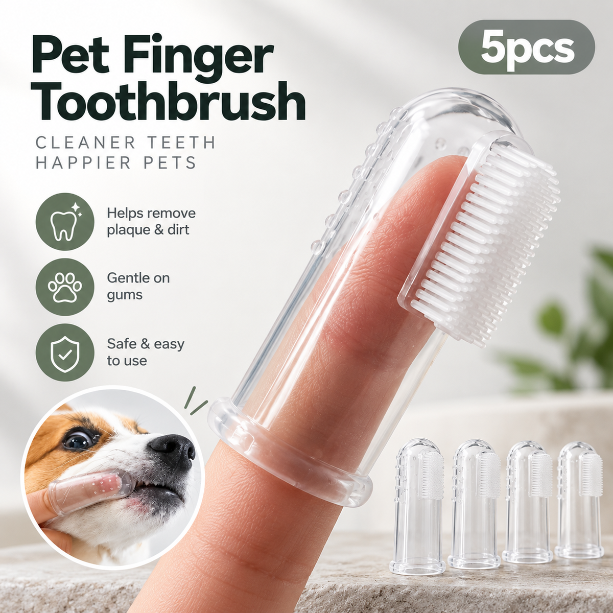 Soft Pet Finger Toothbrush — Free Gift