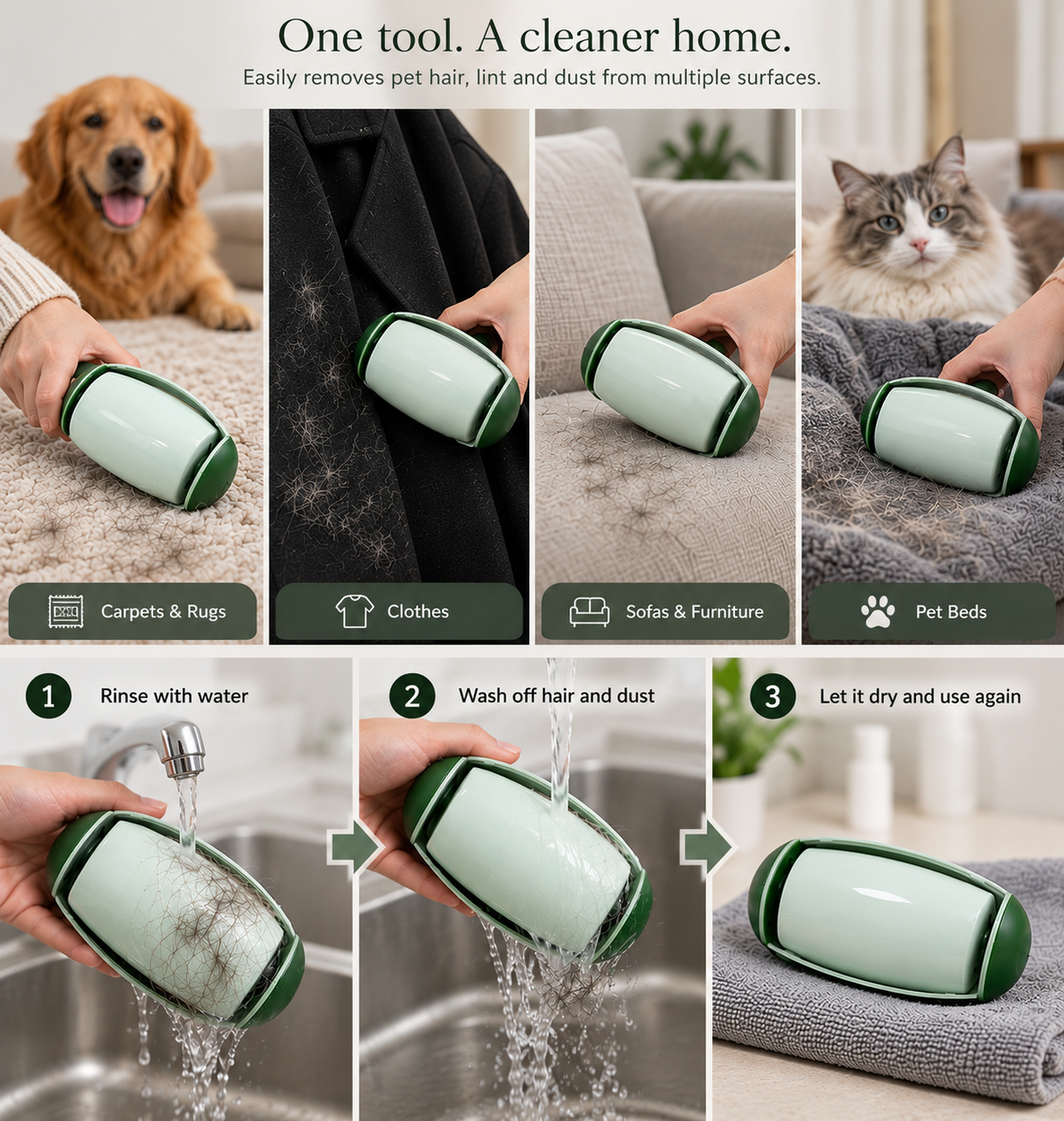Pocket Pet Hair Roller